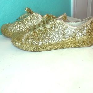 Gold Glitter Sneakers